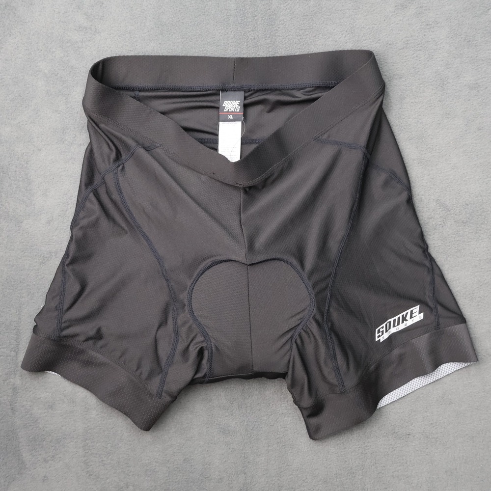 Souke Sports Mens XL Black Padded Cycling Shorts PS6018 NWT Bike Liner Shorts